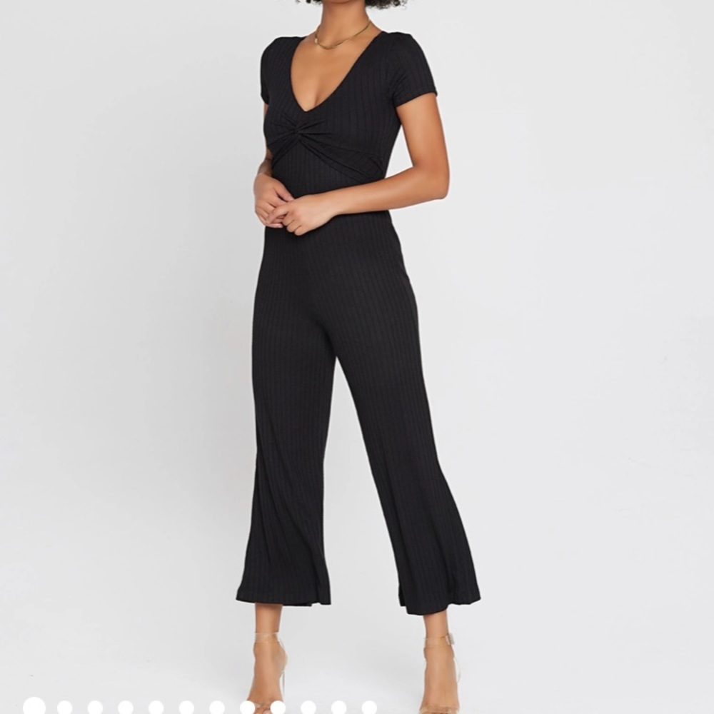 LSpace Jasmine Black Wide Leg  Jumpsuit / Jumper / Romper